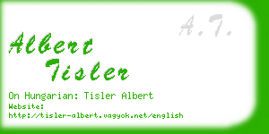 albert tisler business card